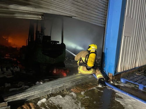 Fire at shop in Knowsley
