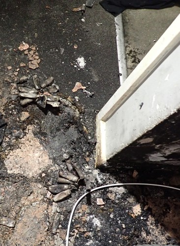 Photo of 18650 lithium ion battery cells that have failed due to thermal runaway